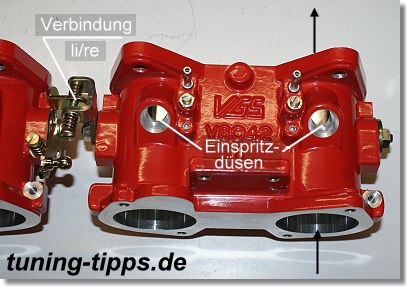 Einzeldrosselanlage Weber / VGS (&auml;hnlich Dbilas oder Jenvey)
