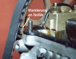 OT Markierung an der Nockenwelle