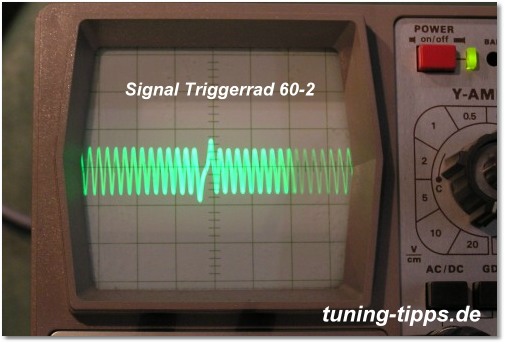 Kurbelwellensignal über Induktivgeber, Triggerrad 60-2