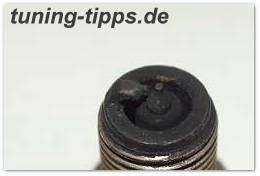 Platinkerze, zu fett eingestellt